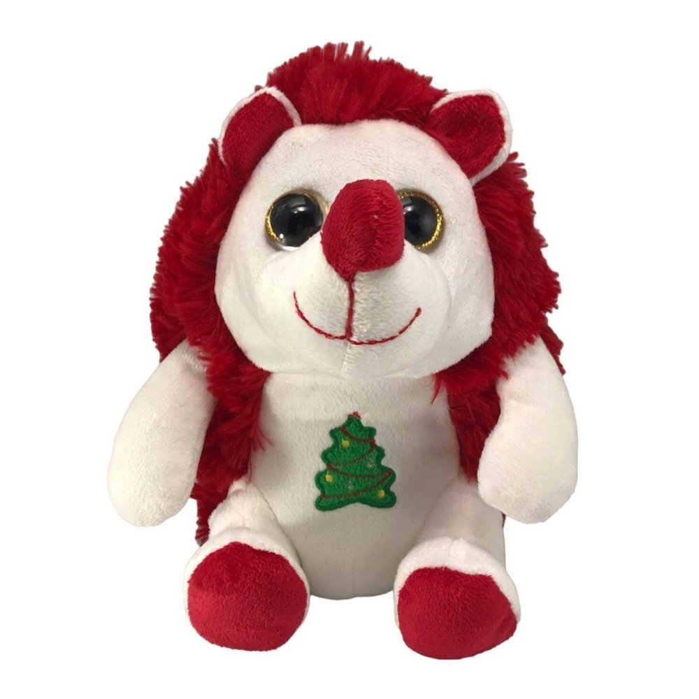 Kellytoy Sugar Loaf Red Christmas 2015 Hedgehog Plush Stuffed Animal 10 in